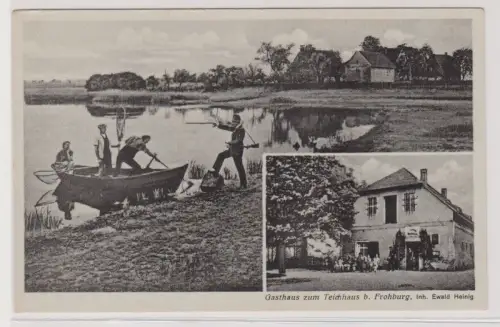 99683 AK Gasthaus zum Teichhaus bei Frohburg, Inh. Ewald Heinig, Teichpartie 