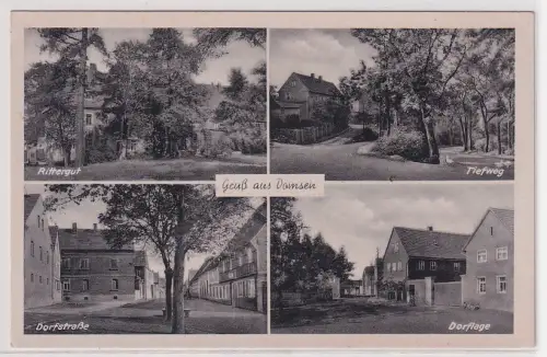 83582 Mehrbild Ak Gruß aus Domsen Rittergut, Tiefweg, Dorfstraße usw. um 1940