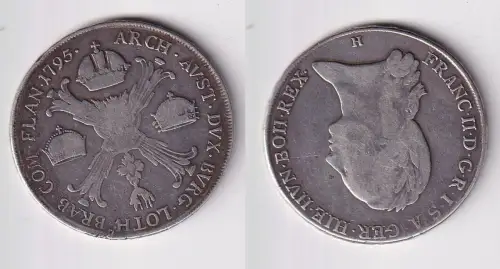 1 Kronentaler Silber Münze Österreich-Niederlande 1795 H (114143)