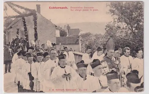 53829 Ak Echternach Luxemburg Prozession um 1910