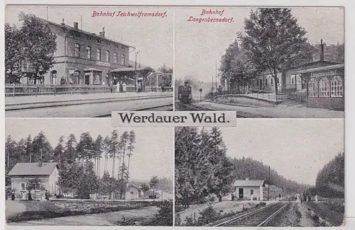 05007 Mehrbild Ak Werdauer Wald Bahnhöfe um 1930