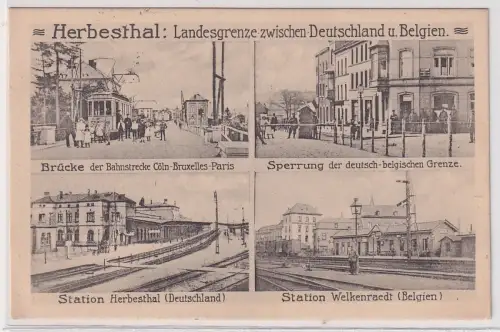 99018 Mehrbild Ak Herbesthal Landesgrenze Deutschland Belgien 1916