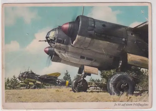 06849 AK Junkers Ju 88 auf einem Feldflugplatz