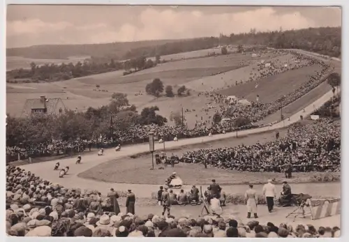 82706 AK Hohenstein-Ernstthal - Sachsenring-Rennen Queckenberg-Kurve 1958