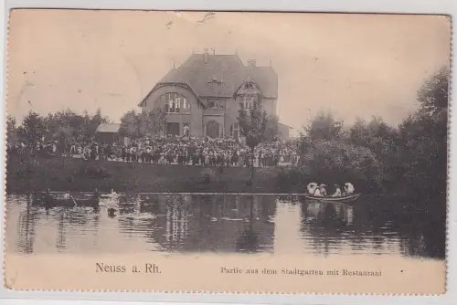 44115 Ak Neuss am Rhein Restaurant im Stadtgarten 1921