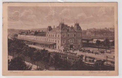 48577 Ak Plauen i.V. Oberer Bahnhof 1920