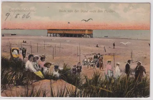 44504 Ak Osternothafen Blick von der Düne nach den Moolen 1906