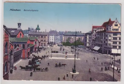 91793 Ak München Bahnhofsplatz 1923