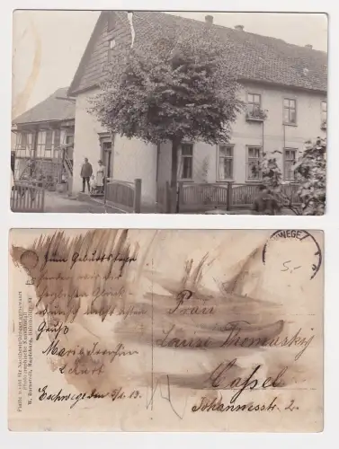 35256 Foto Ak Eschwege ? Wohnhaus Bauernhaus um 1910