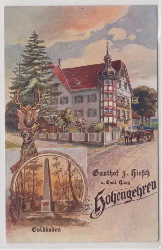 79202 AK Gasthof zum Hirsch Hohengehren von Emil Haug - Goldboden