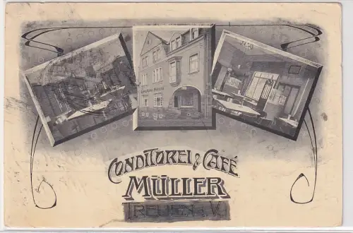 14532 AK Conditorei & Café Müller Treuen Bahnpost 1921