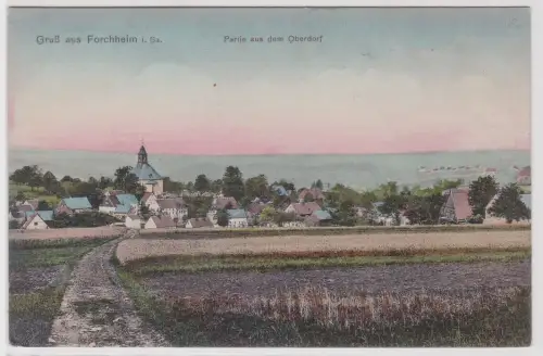 99103 AK Gruß aus Forchheim - Partie aus dem Oberdorf mit Kirche 