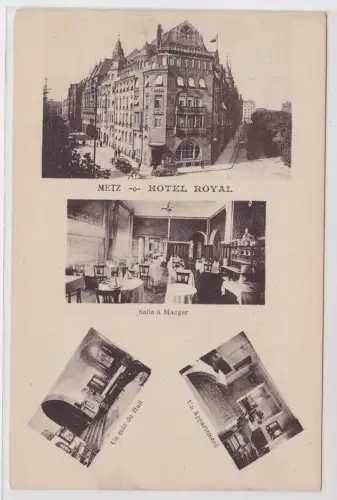 96929 Ak Metz - Hotel Royal, Salle à Manger, Apartment Innenansicht 1913