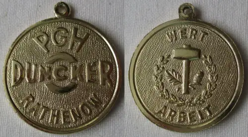 DDR Medaille Wertarbeit PGH Duncker Rathenow (148881)