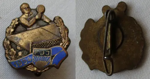 DDR Abzeichen für Teilnahme an Wettkämpfen im Tischtennis FDJ 1954 (149947)