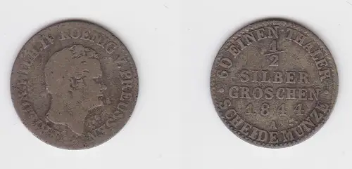 1/2 Silbergroschen Münze Preussen Wilhelm IV. 1844 A f.ss (150055)