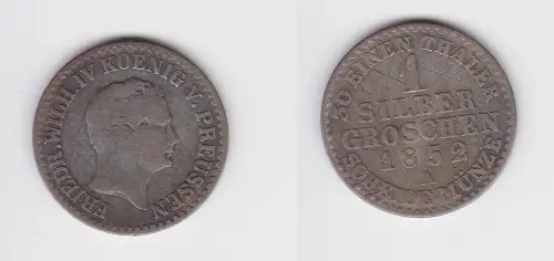 1 Silbergroschen Münze Preussen Wilhelm IV. 1852 A f.ss (150177)