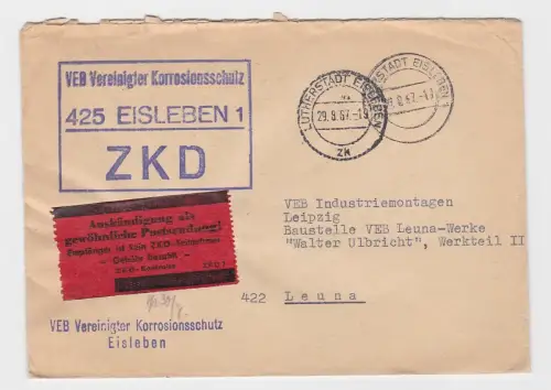 61515 Korrespondenzbrief VEB Vereinigter Korrosionsschutz Eisleben 1967