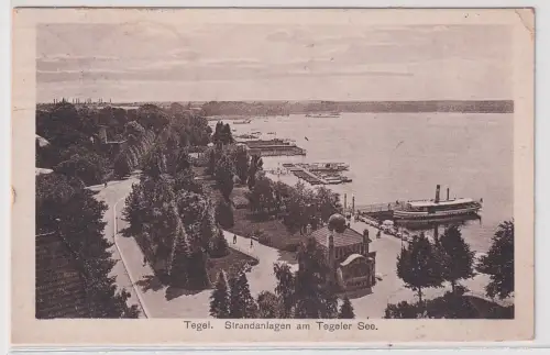 67116 Ak Tegel (Berlin) Strandanlagen am Tegeler See 1928