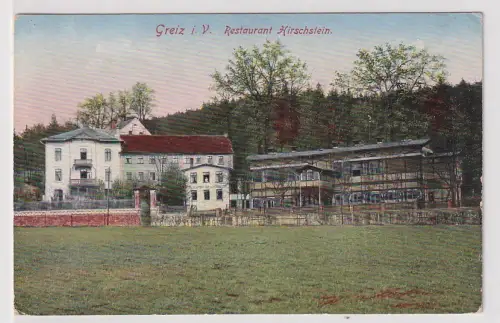 52022 AK Greiz i.V. Restaurant Hirschstein um 1930