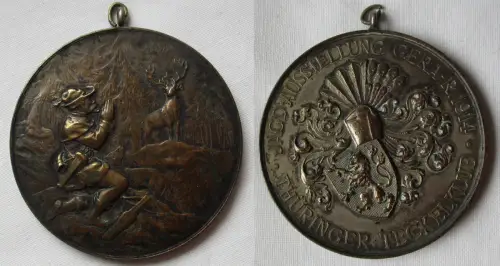 Medaille Jagdausstellung Gera Reuss 1914 Thüringer Teckelklub (102177)
