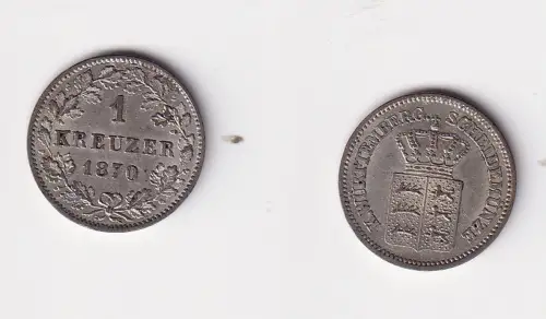 1 Kreuzer Kupfer Münze Württemberg 1870 vz (122091)