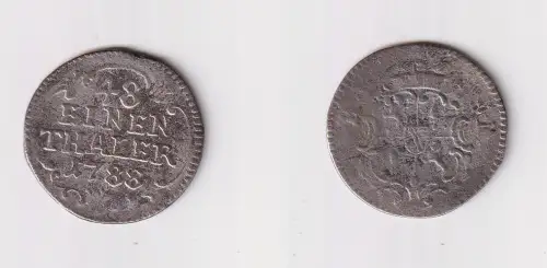 1/48 Taler Silber Münze Hildburghausen 1788 s/ss (124775)
