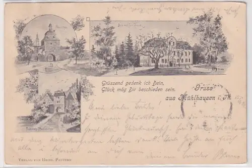 907447 Mehrbild Ak Gruss aus Mühlhausen in Thüringen 1900