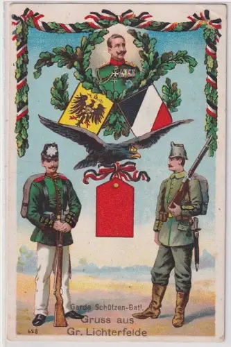 47608 Ak Gruß aus Groß-Lichterfelde Garde Schützen Bataillon 1917