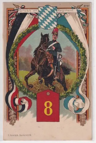 29888 Ak Gruß vom Regiment Nürnberg Kgl.Bayer. Feld Art.Regt Nr.8