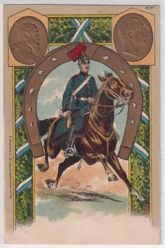 908148 Präge Ak Augsburg Kgl. Bay. 4. Chevaulegers-Regiment „König" 1911
