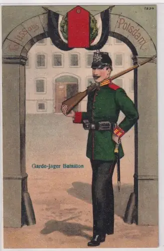 70457 Regiments Ak Gruß aus Potsdam Garde Jäger Bataillon 1914