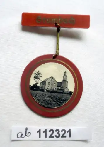 seltenes Kunststoff Abzeichen Grumbach 100 Jahre Schule 1839-1939 (112321)