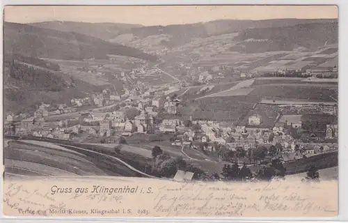 76107 AK Gruss aus Klingenthal - Gesamtansicht, Luftaufnahme 1904