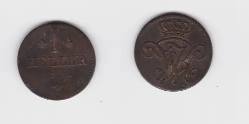 1 Heller Kupfer Münze Hessen Kassel 1831 (132493)