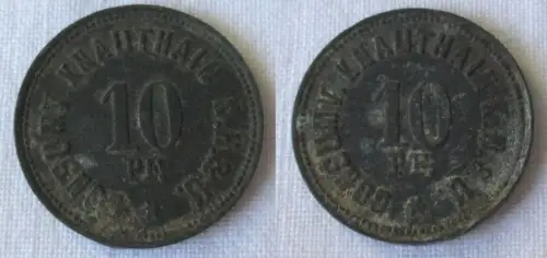 10 Pfennig Zink Wertmarke Consumv. Knauthain um 1920 (113529)