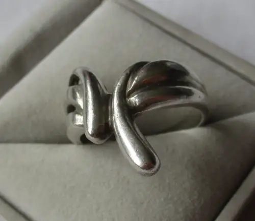 wunderbarer 925er Silber Damen Ring verschlungene Ringschiene (130629)