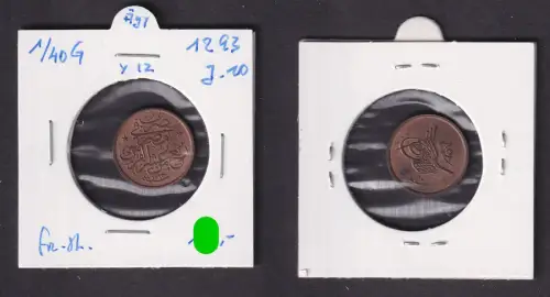 1/40 Qirsh Kupfer Münze Ägypten 1293 10 (1884-1909) (165827)