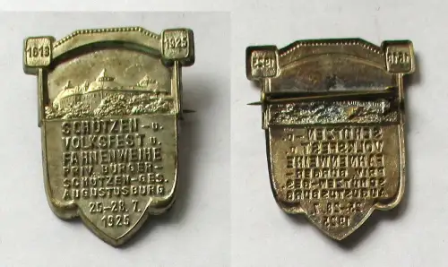 seltenes Abzeichen Schützen- und Volksfest Augustusburg 1925 (132433)