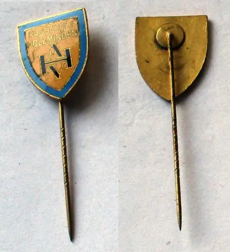 seltene emaillierte Anstecknadel Bauschule Holzminden (132485)