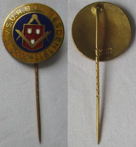 emailliertes Anstecknadel Abzeichen XXIII. B.V.S.U.R.B.I. Dresden 1911 (130037)