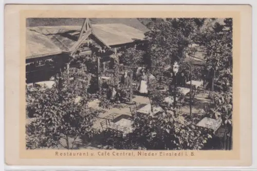 77314 Ak Nieder Einsiedl Dolní Poustevna Restaurant und Café Central um 1920