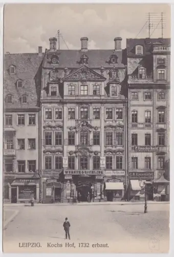 04636 Ak Alt-Leipzig Serie 1, Nr. 83 - Kochs Hof mit zahlreichen Geschäften