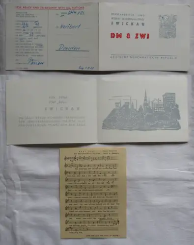 83219 QSL Karte Amateur Funker DDR 850 Jahre Zwickau Robert Schumann Stadt 1968