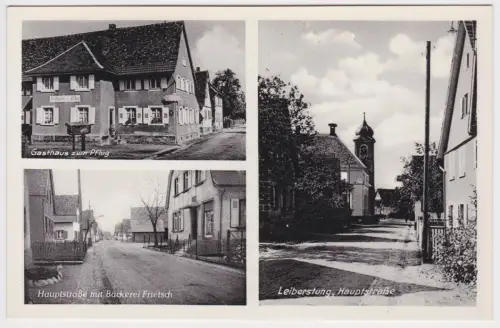 52638 Mehrbild Ak Leiberstung, Gasthaus zum Pflug, Bäckerei usw. um 1940
