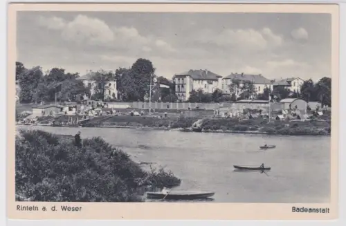 903085 Ak Rinteln an der Weser Badeanstalt um 1930