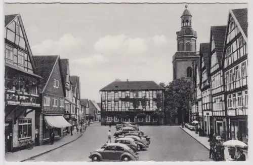 903165 Ak Rinteln an der Weser Blick auf die Nicolaikirche um 1950