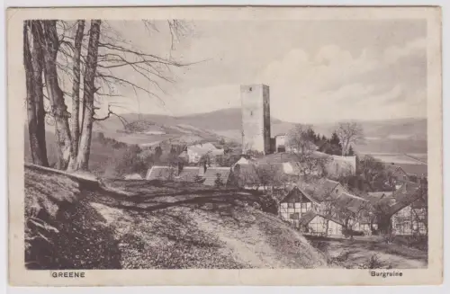 902669 Ak Greene Burgruine Totalansicht um 1920