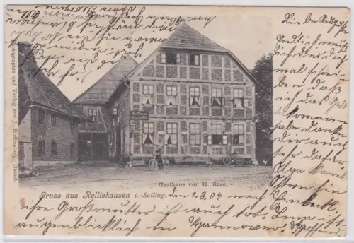 903063 Ak Gruß aus Relliehausen im Solling Gasthaus von H.Rose 1904