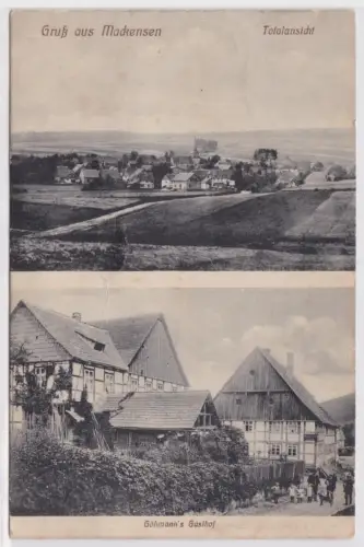 902814 Mehrbild Ak Gruß aus Mackensen Totalansicht, Göhmanns Gasthof 1911 
